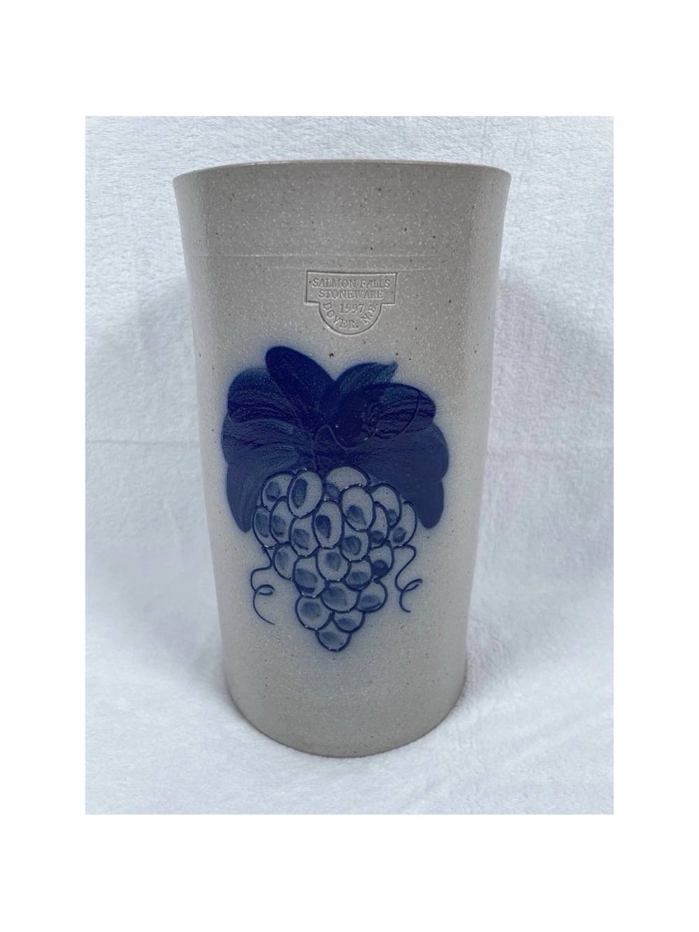 VTG Salmon Falls Pottery Salt Glaze Stoneware 1997 Wine Chiller Crock Vase 9.5”